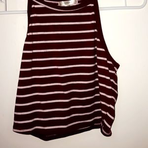 Red and White striped crop!